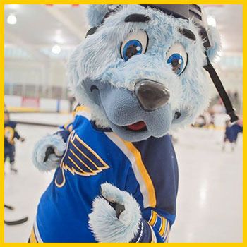 Yesterday I helped unveil - Louie - St. Louis Blues Mascot