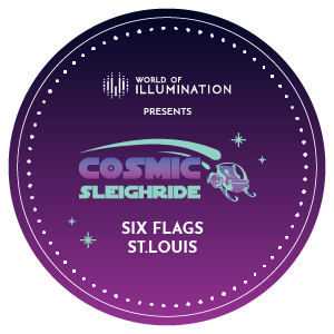 11/18-01/01 Cosmic Sleigh Ride by World of Illumination at Six Flags