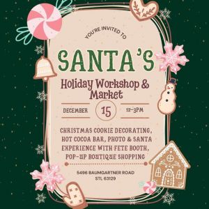 12/15 Santa's Holiday Workshop at Cake House Design