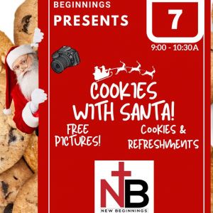 12/07 Cookies and Pictures with Santa at New Beginnings