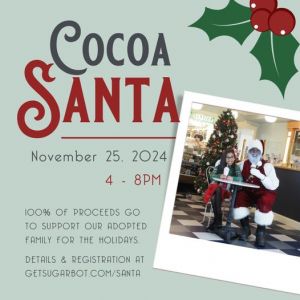 11/25 Sundaes with Santa at SugarBot Creamery