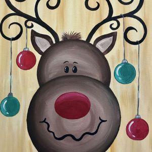 11/29 Hanging with Rudolph at Pinot's Palette