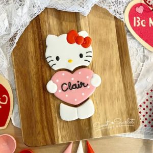 02/08 Valentine Kitty Cookie Decorating Class at Sweet Scarlet Baking