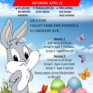 04/12 Breakfast with the Bunny & Egg Hunt with the Valley Park Fire House