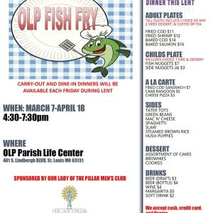 03/07-04/18 Fish Fry at Our Lady of the Pillar