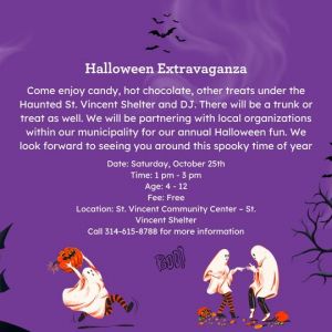 10/25 Halloween Extravaganza at the St. Vincent Community Center