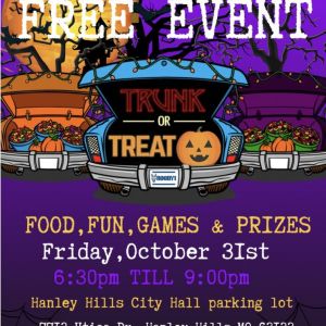 10/31 Trunk or Treat in Hanley Hills