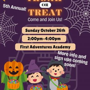 10/26 Trunk or Treat at First Adventures Academy