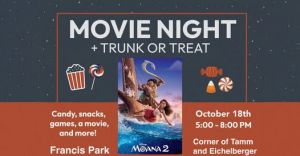 10/18 Trunk or Treat & Movie Night at Francis Park