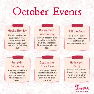 10/27 Halloween Party at Chick-Fil-A South County