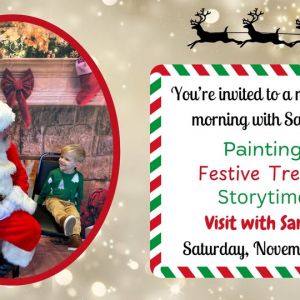 11/22 Painting with Santa at Imagination Pottery Studio