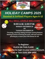 12/29 & 12/30 Winter Break Camp at All-Star Performance