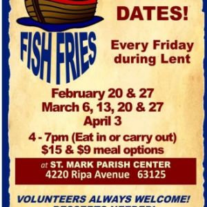 02/20-04/03 Fish Fry at St. Mark's