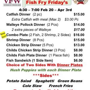02/20-04/03 Fish Fry at the VFW O'Fallon #5077