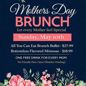 05/10 Mother's Day Brunch at Shamrocks Pub & Grill