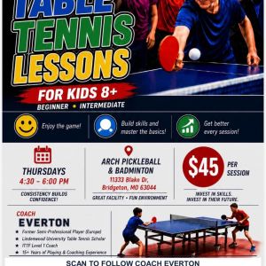 Table Tennis Lessons
