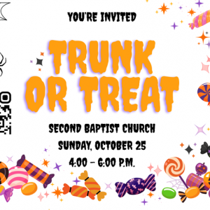 10/25 Trunk or Treat at Second Baptist Church